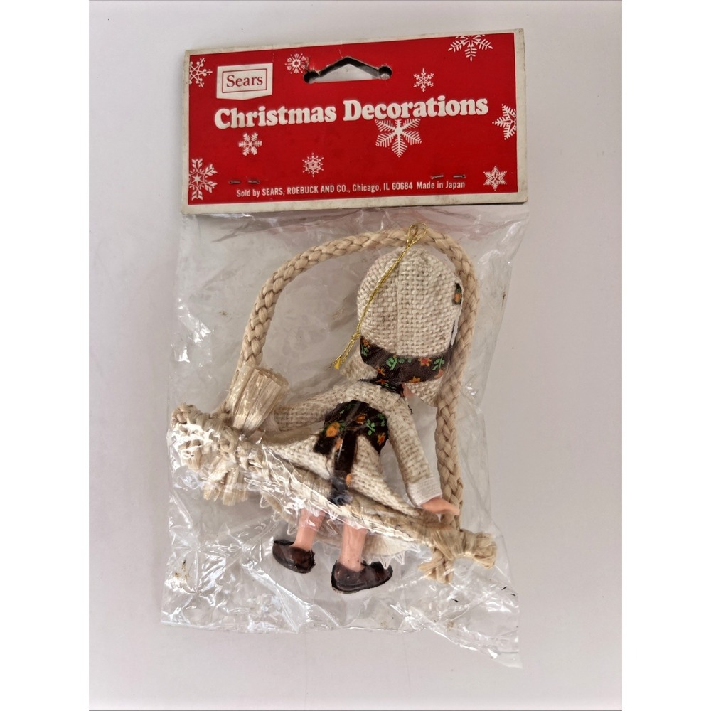 Vintage Sears Fabric Folk Girl‎ Ornament Prairie / Holly Hobbie Style 93551 - Picture 2 of 10